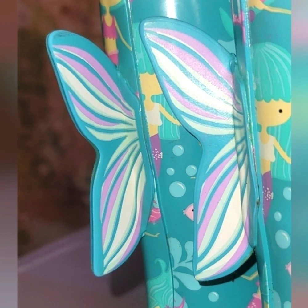 Mermaid Rubber Rain Boots lined with faux Sherpa